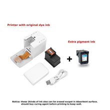Load image into Gallery viewer, Handheld Mobile Printer Paperless Multi-surface tattoo photo logo pattern bar code mbrush Portable MINI Color Printer

