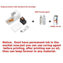 Load image into Gallery viewer, Handheld Mobile Printer Paperless Multi-surface tattoo photo logo pattern bar code mbrush Portable MINI Color Printer
