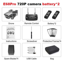 Load image into Gallery viewer, LANSENXI 2020 E68 Mini Drone 4K 1080P Wide Angle Camera Drone Wifi FPV Height Hold Mode RC Foldable Quadcopter Drone Toy Gift
